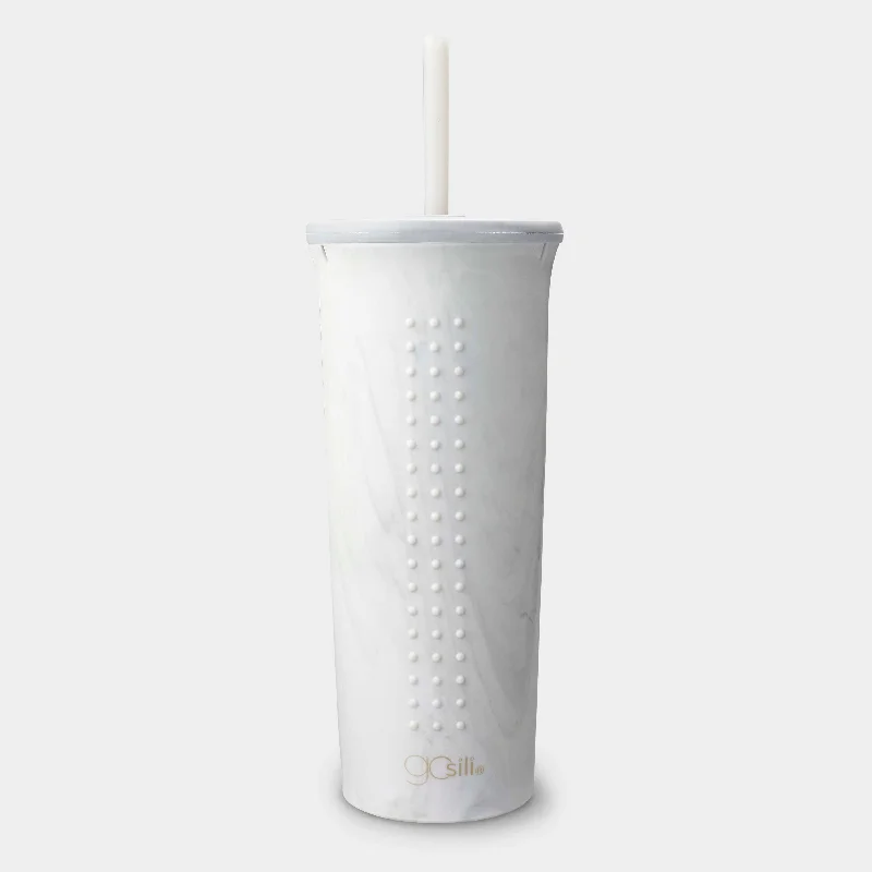 Reusable Silicone Straw Cup and Tumbler, 24oz