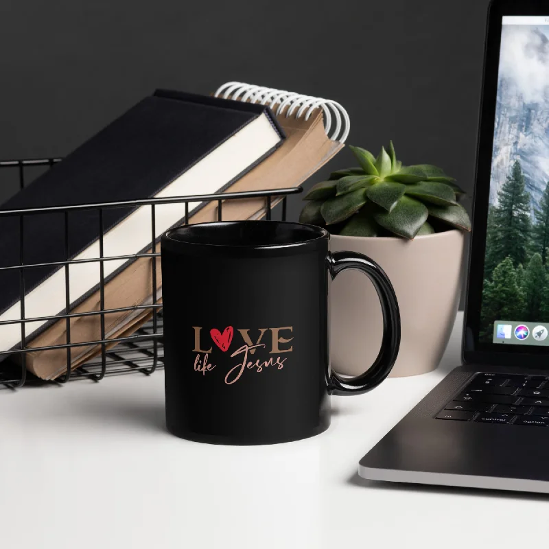 Black Glossy Mug | Love Life Jesus