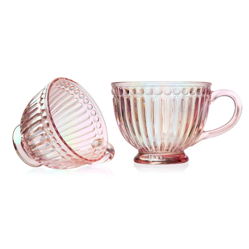 Cosmic Pink Luster Oversized Coffee Mug, Set of 2