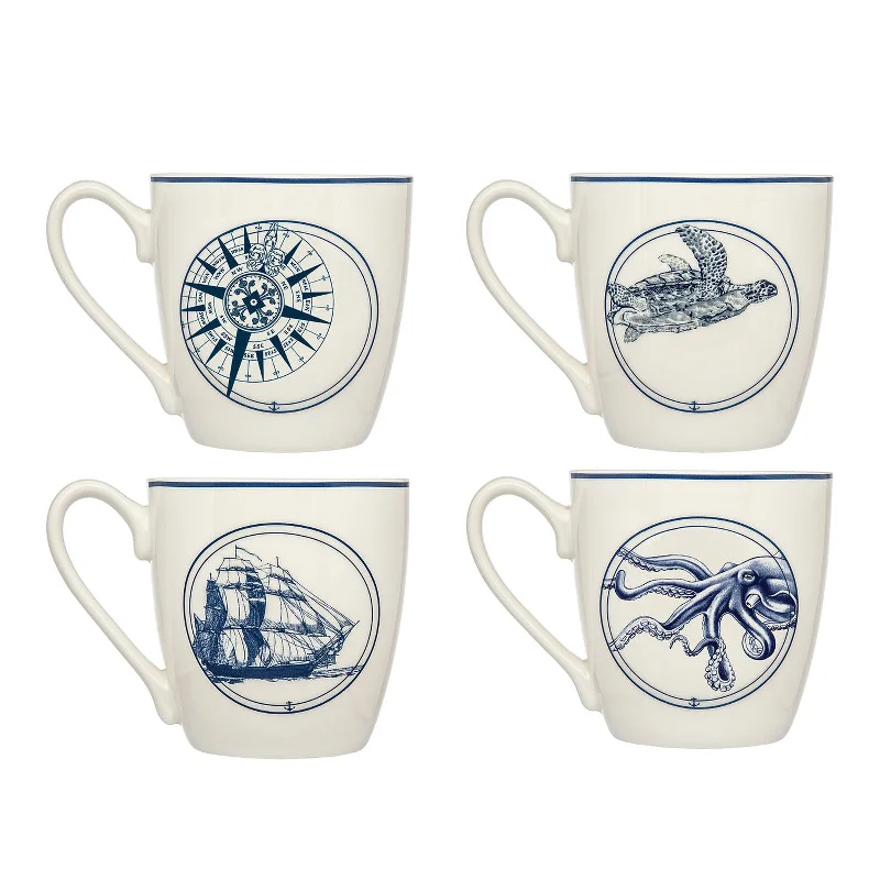 Costal Mugs, Set of 4