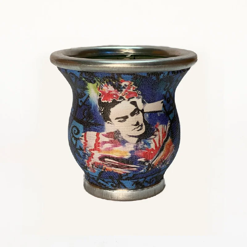 Dark Blue Frida Kahlo Glass Mate Cup