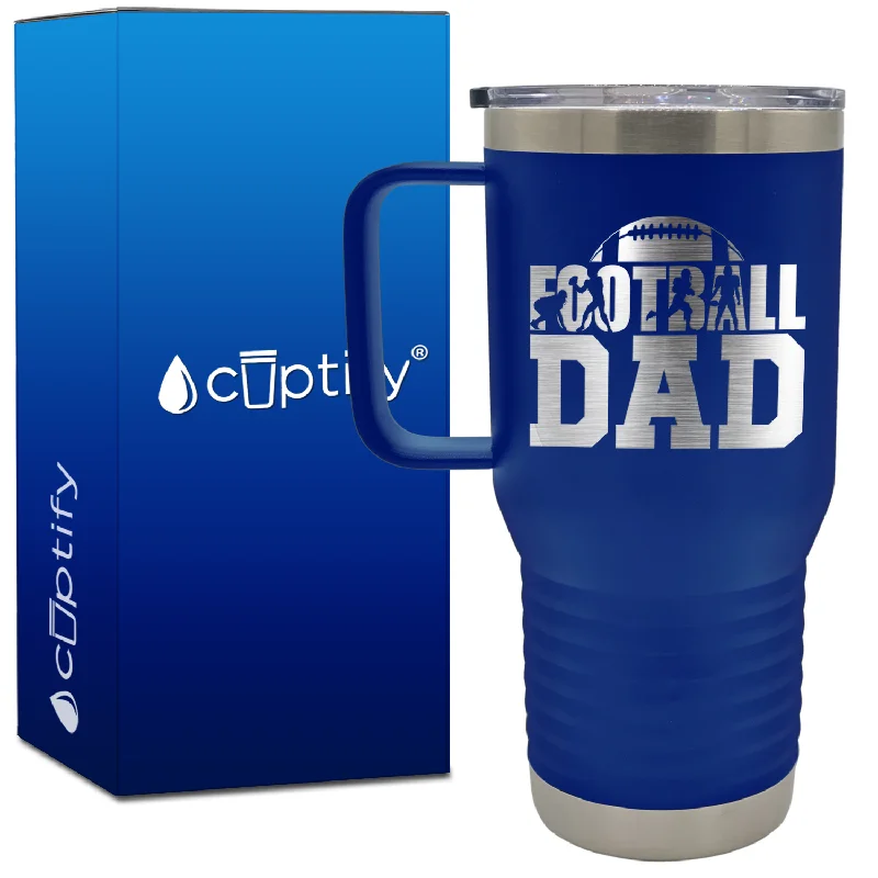 Football Dad 20oz Football Travel Mug