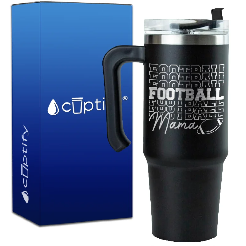 Football Football Mama on 30oz Football Travel Mug