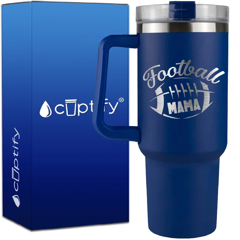 Football Mama on 40oz Football Traveler Mug