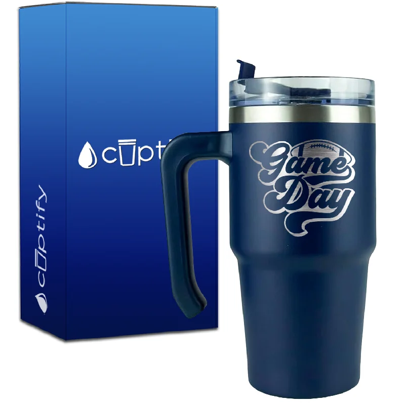 Game Day Football on 20oz Football Travel Mug