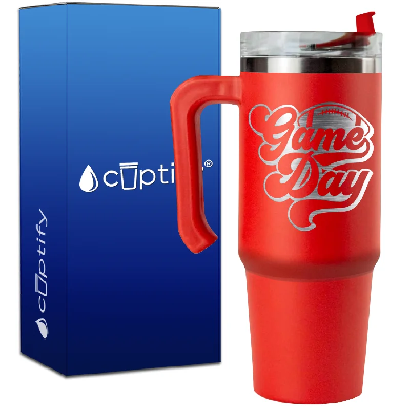 Game Day Football on 30oz Football Travel Mug