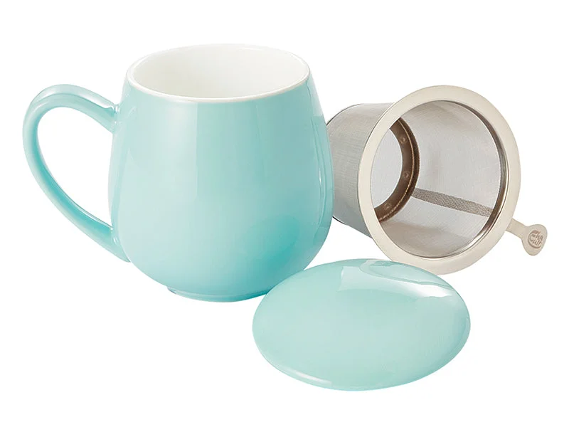 Herb Tea Mug "Saara" porcelain, turquoise-27458