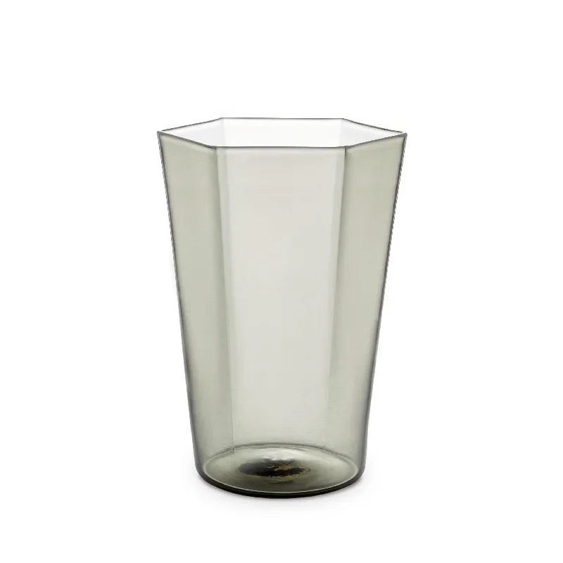 Hex Water Glass - Smoke