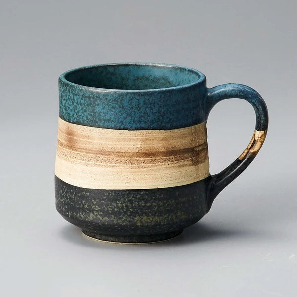 Minoyaki Sepia Mug Cup Blue (240 ml)