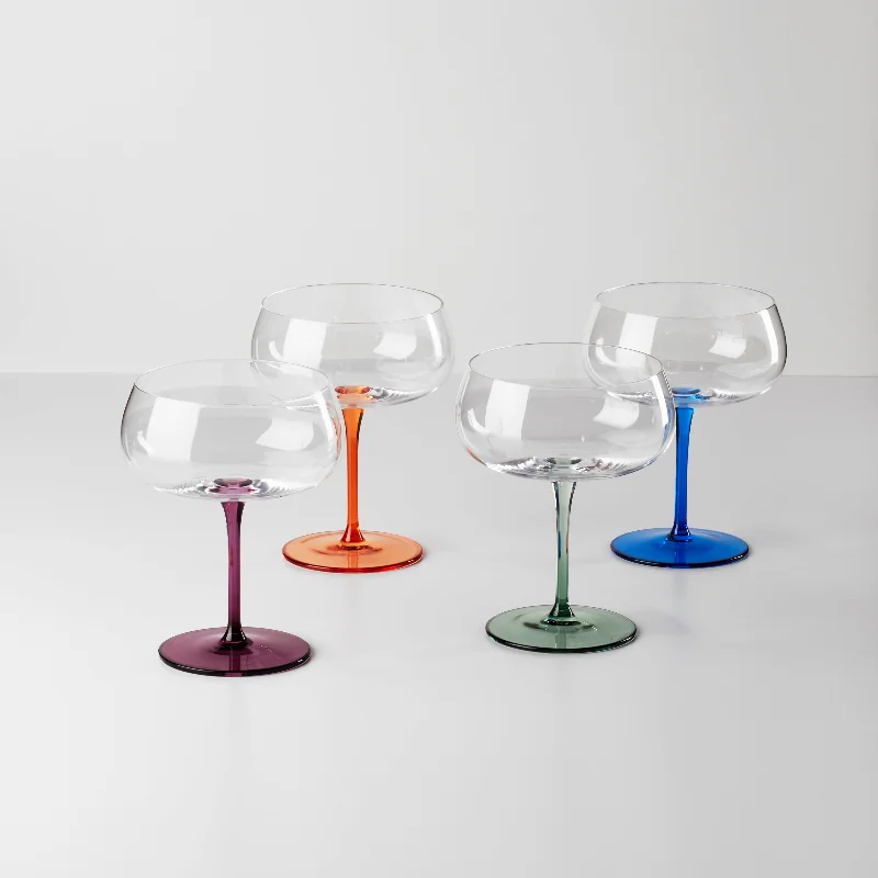 Bottoms Up Cocktail Glasses, Set Of 4