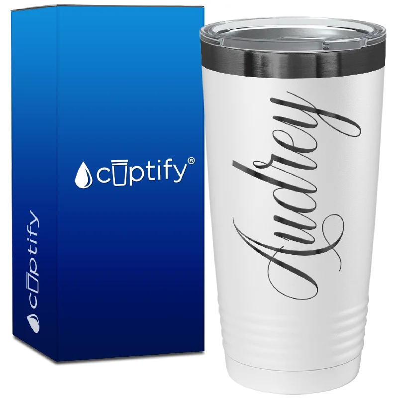 Personalized White with Ion Ghost Black 20oz Engraved Tumbler