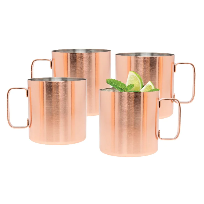 Brushed Moscow Mule Mug, Set of 4