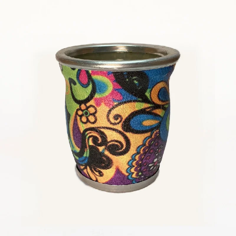 Psychedelic Pattern Glass Mate Cup