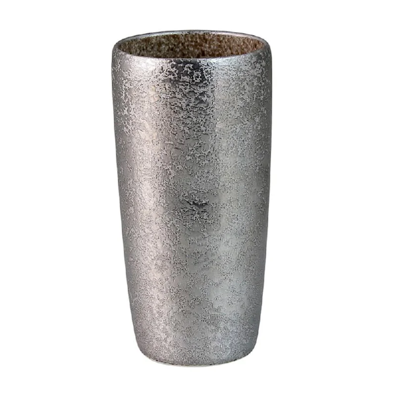 Touetsugama Aritayaki Dimple Rock Tumbler - Ibushi Silver - Brown いぶし銀内茶彩　えくぼロックビアカップ