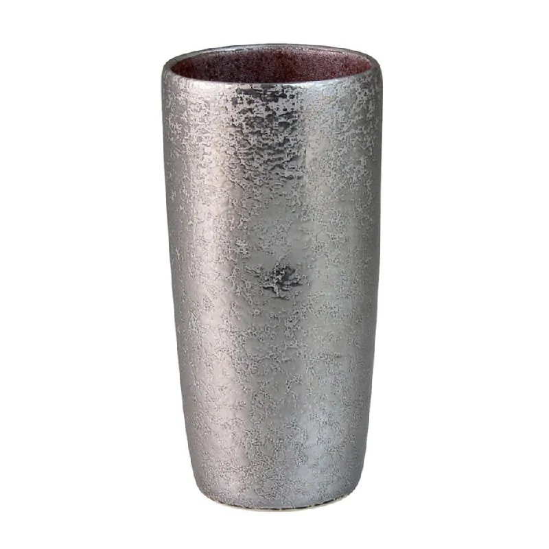 Touetsugama Aritayaki Dimple Rock Tumbler - Ibushi Silver - Purple いぶし銀内紫素　えくぼロックビアカップ