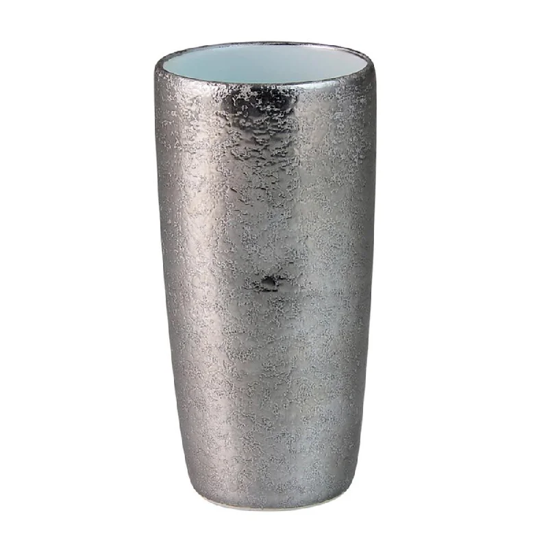 Touetsugama Aritayaki Dimple Rock Tumbler - Ibushi Silver - White いぶし銀内白　えくぼロックビアカップ