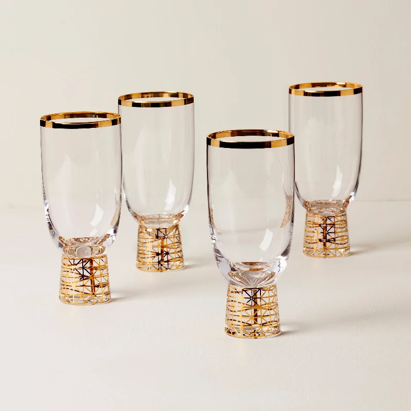 Tuscany Classics Gold Frost Glasses, Set of 4