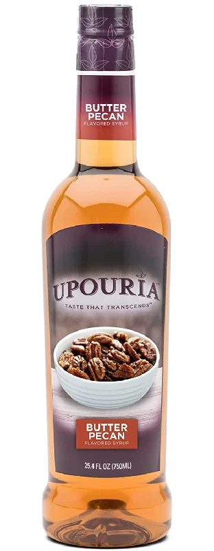 Upouria Butter Pecan Coffee Syrup Flavoring, 100% Vegan, Gluten-Free, 750 mL Bottle (Pack of 1)