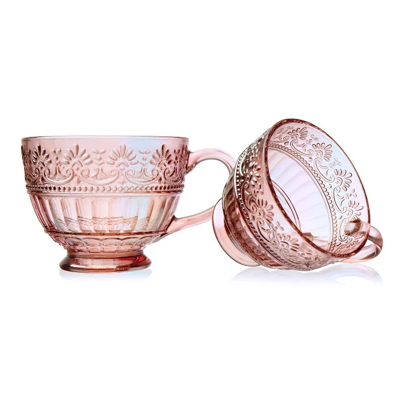 Villa Pink Luster Coffee Mug, Set of 2