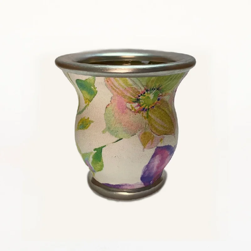 Watercolor Flower Glass Mate Cup