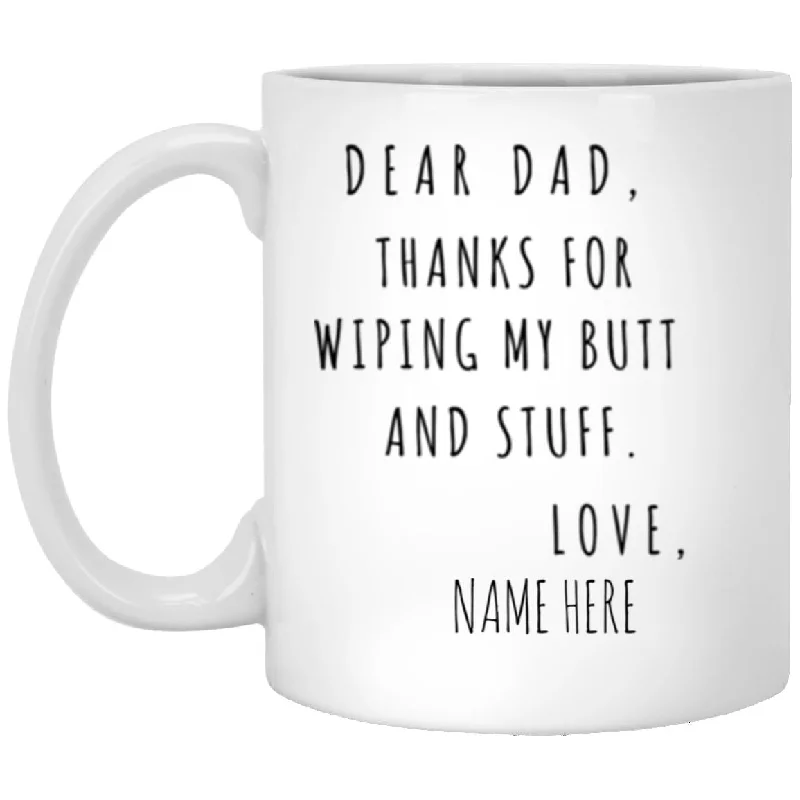 Personalized Fathers Day Gift From Daughter Custom Dad Mug From Son From Kids From Wife From Baby Girl 7 DADDY MUG 11oz White Mug